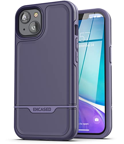 ENCASED (Rebel Series Purple iPhone 14 Case Protective - with Screen Protector - color: Purple, size: iPhone 14