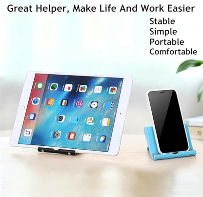 4 Pack Adjustable Desktop Cell Phone Stand for Phones & Tablets - color: Purple+Pink+Blue+Green