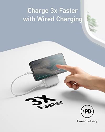 Anker 633 Magnetic Power Bank with Stand, 10,000mAh Portable Charger - color: White