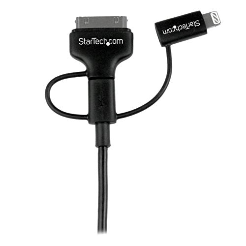 StarTech 3ft/1m Lightning, 30-pin Dock, Black (LTADUB1MB) - style: 8-pin lightning|micro-USB|30-pin dock