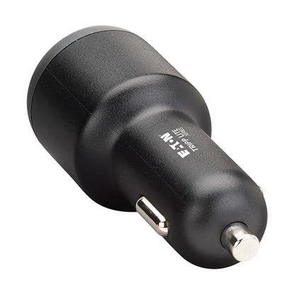 Eaton Tripp Lite Series 65W USB C Car Charger Cigarette Lighter Adapter, 2 USB-C Ports, Power Delivery (PD) 3.1 and PPS Charging, Fasting Charging for iPhone, Galaxy, Pixel & More (U280-C02-65W)