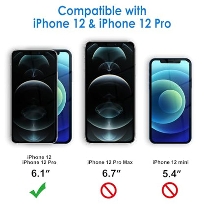 JETech Case for iPhone 12/12 Pro 6.1-Inch, Non-Yellowing Shockproof Phone Bumper Cover, Anti-Scratch Clear Back (Navy) - color: Navy