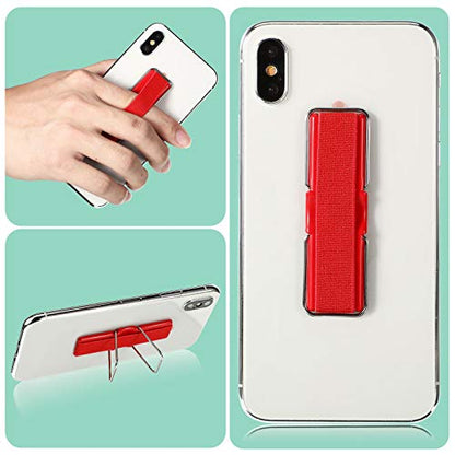Weewooday 9 Pieces Finger Strap Phone Holders Elastic Phone Strap