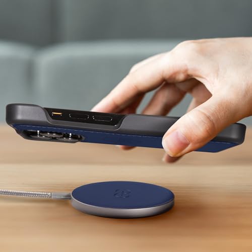 Dreem Empower Magnetic Wireless Charger Pad (Factory Seconds) – Compatible with MagSafe for iPhone 18/17/16/15/14/13/12 & Qi-Certified Devices – Premium Vegan Leather [Royal]
