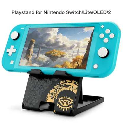 Foldable Stand for Nintendo Switch/2/Lite/OLED, Adjustable Switch Holder - color: Black-Tears