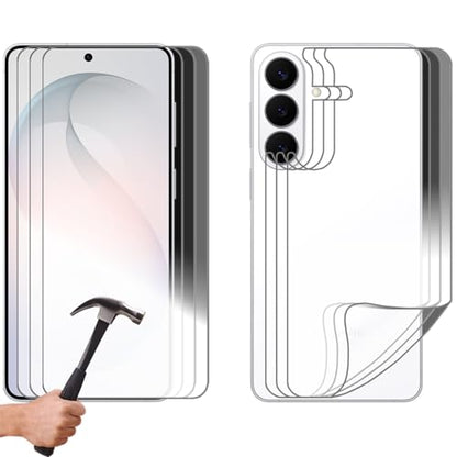 3 Set Tempered Glass Screen Protector for Samsung Galaxy S26 Front and Soft Film Back Bulk