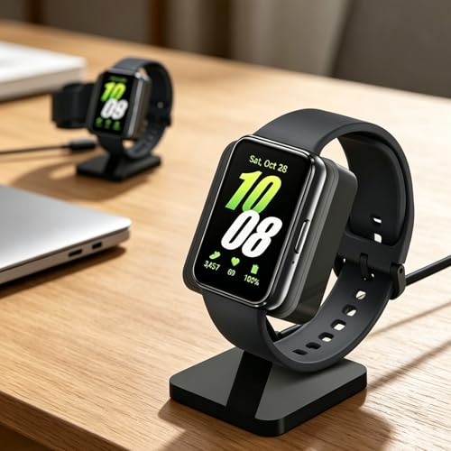 Charger Dock for Galaxy Fit 3, Magnetic Charging Stand Base with 3.3 Feet Charger Cable, Portable Charge Station Only Compatible with Galaxy Fit 3 Smartwatch