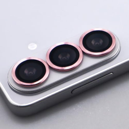for Samsung Galaxy S26 / S26 Plus Camera Lens Protector Metal Ring Tempered Glass Lens Cover Accessories (Pink) - color: Pink