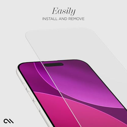 Case-Mate iPhone Air Screen Protector with Installation Tray - Clear | [Pack of 3] Durable & Anti-Scratch Tempered Glass with Touch Sensitivity - Ultra High Clarity, Case-Friendly & Easy to Apply - size: iPhone Air