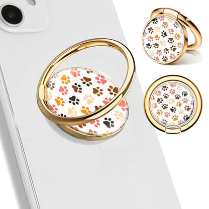 Cell Phone Ring Holder, Cute Phone Ring Grip Stand, 360°Rotation Funny Metal Kickstand Finger Grip Cute Dog Paws - color: Cute Dog Paws