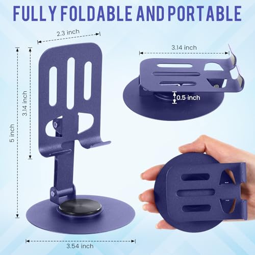 Geelin 12 Pcs Phone Stands Dual Folding Compatible with All Tablet, Purple - color: Purple