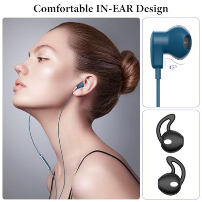 APETOO USB C Headphones for iPhone 18 Pro Max 17 16 15/iPad Air Earbuds - color: Lake blue