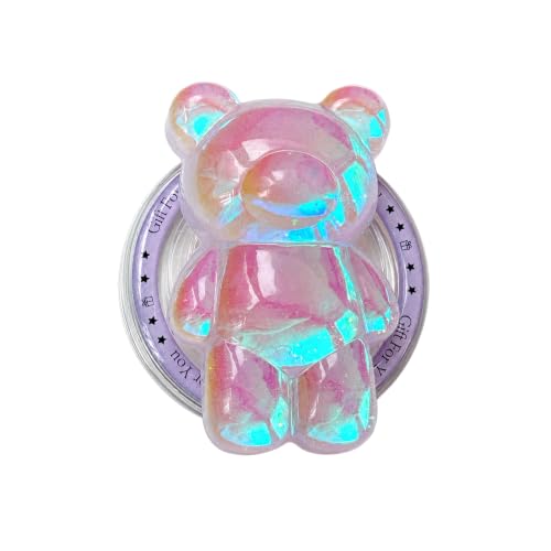 Magnetic 3D Bear Phone Grip Stand, MagSafe Compatible — Lilac Opal - color: Lilac Opal