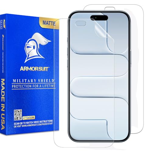 ArmorSuit 2-Pack Paper-Feel Matte Screen Protector for iPhone Air (6.6-Inch) – Case Friendly MilitaryShield Anti-Glare Film, Made in USA - size: iPhone Air 6.6" Matte