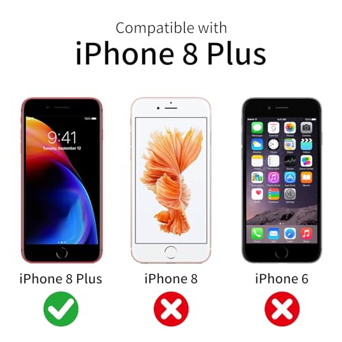 3 Pack Privacy Screen Protector for iPhone 7 Plus/8 Plus, 9H Hardness Double Shatterproof Anti-Spy Tempered Glass Film, Easy Installation, Case-Friendly - size: iPhone 7 Plus/8 Plus