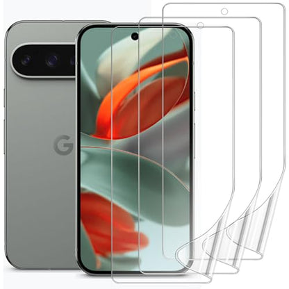 3 Pack Screen Protector for Google Pixel 9 Pro 6.3", HD Ultra-Thin Full Coverage Soft TPU Hydrogel Film Google Pixel 9 Pro - Fingerprint ID Compatible, Self-Healing, Touch Sensitive - size: Google Pixel 9 Pro
