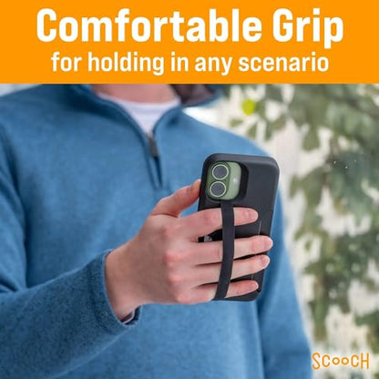 Scooch Bandmate, Elastic Flexible Phone Strap, Universal Slim Hand Finger Grip, Non-Slip Cell Phone Holder, Fits All Phone Cases