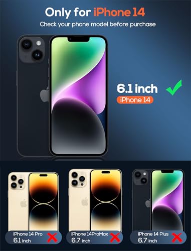 4 Pack for iPhone 14 Screen Protector，Premium Tempered Glass Film 9H Hardness，Scratch Resistant，Bubble Free，Easy Installation，Ultra Durable，HD Clear，Case Friendly [6.1 inch] - size: iPhone 14