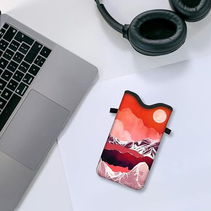 Men Women Phone Sleeve Pouch Case Bag with Crossbody Strap/Neck Lanyard for iPhone 17/16/15 Pro Max, Air, 16/15 Plus, 16e; Red - color: Red