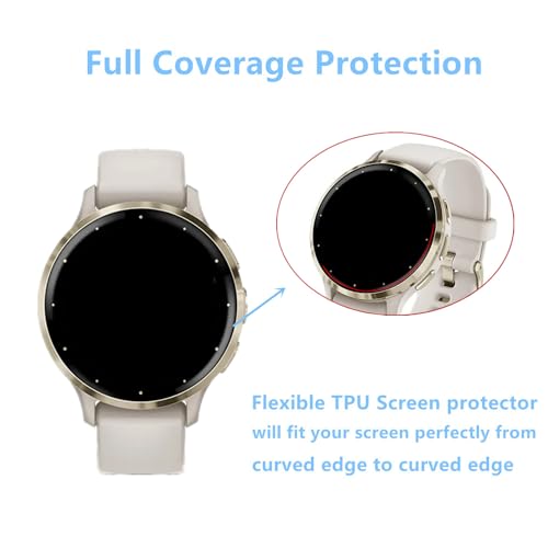 Compatible for Garmin Venu 3S / Venu 4 41mm / vivoactive 6 / vivoactive 5 Screen Protector (4 Pack) Smart Watch Flexible Full Coverage TPU Clear Film (Venu 3S) - size: Venu 4 41mm / Venu 3S / vívoactive 6