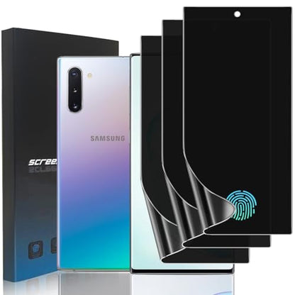 3 Pack TPU Privacy Screen Protector for Samsung Galaxy Note 10 6.3" - size: Samsung Galaxy Note 10