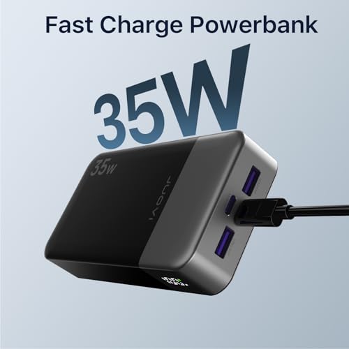 JUOVI Portable Charger 35W 20000mAh Power Bank - color: Black