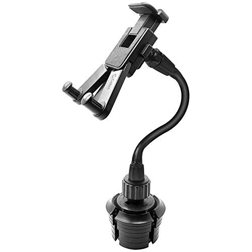 Cellet Tablet Mount with a Cup Holder Base Compatible for Apple iPad Pro 12.9, 11, 10.5, 9.7, Air, Mini, Samsung Galaxy Tab S8 S7 S6 S5 A/E Amazon Kind Fire HD 10 8 Surface Go (Tablet Goose Neck) - style: Tablet Goose Neck