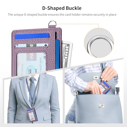 Mayski Slim Wallet, Credit Card Holder for Women, Minimalist Front Pocket RFID Blocking Card Cases, Small Wallet Women Men(Litchi Lavender) - color: Litchi Lavender