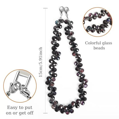 Phone Charm Detachable Metal Cellphone Wrist Strap for Women Girls, Cell Phone Lanyard - color: Bb-black