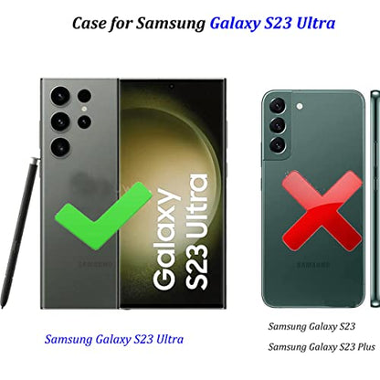 for Samsung Galaxy S23 Ultra Case: Blue | Slim Thin, Carbon Fiber Classic Pattern Design, Soft Hybrid TPU Bumper, Shockproof Protective Cell Phone Cover - color: Blue