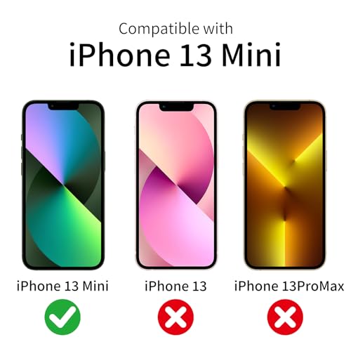 3 Pack Privacy Screen Protector for iPhone 13 Mini with 3 Pack Camera Lens Protector, 9H Hardness Double Shatterproof Anti-Spy Tempered Glass Film, Easy Installation - size: iPhone 13 Mini