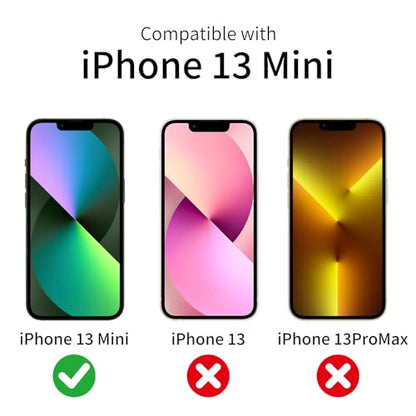 3 Pack Privacy Screen Protector for iPhone 13 Mini with 3 Pack Camera Lens Protector, 9H Hardness Double Shatterproof Anti-Spy Tempered Glass Film, Easy Installation - size: iPhone 13 Mini