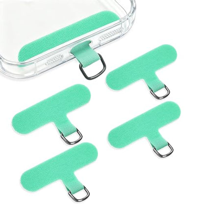 Fannoday Phone Tether Tab, 4 Pcs Universal Phone Lanyard Tab Used with Crossbody Strap, for Cell Phone Cases - color: Mint Green