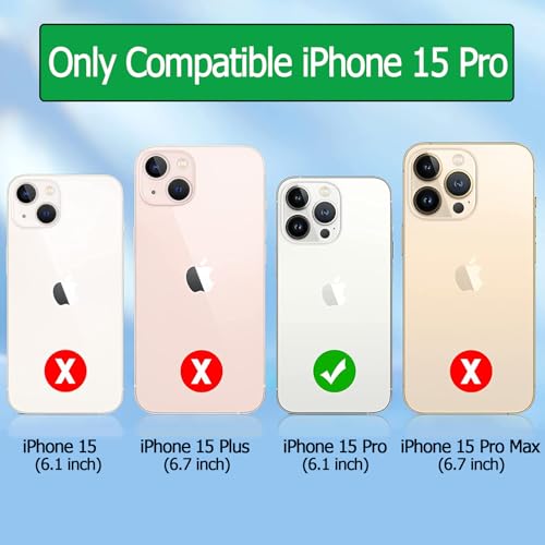 Battery Case for iPhone 15 Pro, 10000mAh Rechargeable Portable Charging Case with Wireless Charging, Compatible for iPhone 15 Pro (6.1 inch) with CarPlay, Extend Battery Pack Charger (Black) - size: iPhone 15 Pro -10000mAh