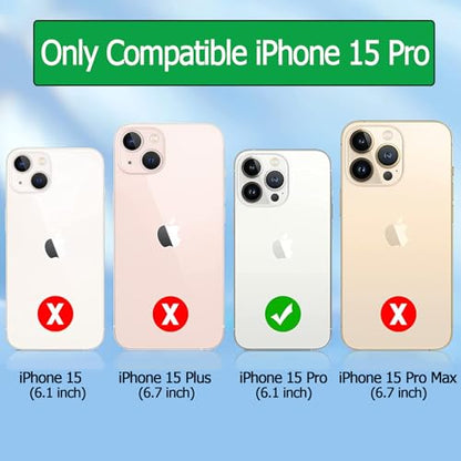 Battery Case for iPhone 15 Pro, 10000mAh Rechargeable Portable Charging Case with Wireless Charging, Compatible for iPhone 15 Pro (6.1 inch) with CarPlay, Extend Battery Pack Charger (Black) - size: iPhone 15 Pro -10000mAh