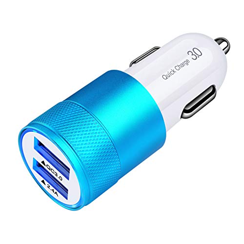 Fast Car Charger, Quick Charging 5.4A/30W Phone USB Car Charger Adapter - color: blue, style: USB A