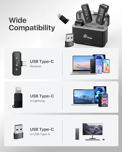 Loocam Mini Microphone for iPhone with Charging Case