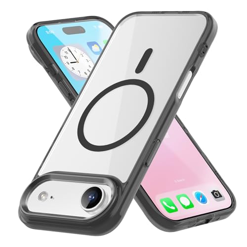 Case for iPhone Air Clear Magnetic Compatible with MagSafe [Anti Yellowing] Military Grade Protection TPU Bumper Shockproof Transparent Rugged Phone Case for iPhone 17 Air 6.5" Black BC - color: Black, size: iPhone Air 6.5"