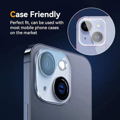 Camera Lens Protector for iPhone 13 6.1" / iPhone 13 Mini 5.4",9H Tempered Glass，Ultra HD, Scratch Resistance Easy to Install，Case Friendly，[Does not Affect Night Shots] 3-Pack - size: iPhone 13 mini/iPhone13