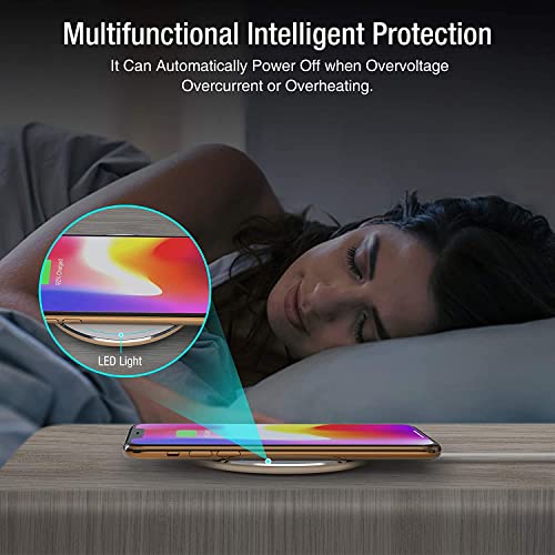 TOZO 2025 W1 New Anti-Slip Wireless Charger 15W Max Fast Wireless Charging Pad Compatible with iPhone 17/16/16 Plus/16 Pro Max /15/14/13/SE Series, Samsung Galaxy S25/S24/S23 Series