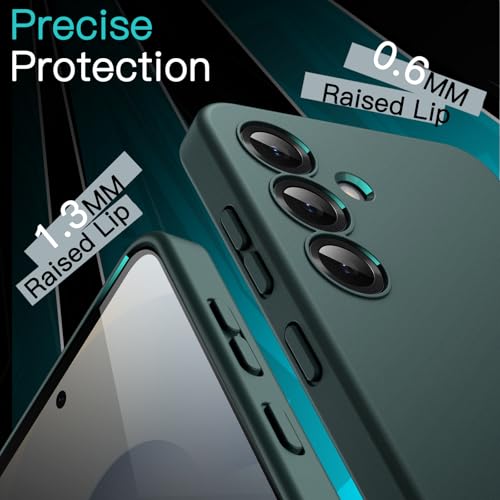 JETech Slim Case for Samsung Galaxy S25, Midnight Green | Camera Lens Protection, Soft TPU Design, Matte Finish, Shockproof Protection - color: Midnight Green, size: Galaxy S25