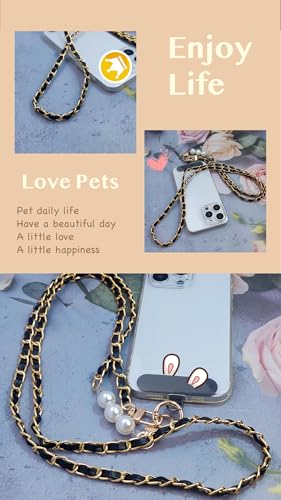 Cioatu Phone Lanyard Universal Crossbody Neck Strap with 2 Tether Tab, 1 Wrist Strap - color: Black