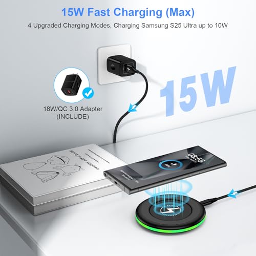 Wireless Charger Fast Charging Pad for Samsung Galaxy S26 Ultra/S26 Plus