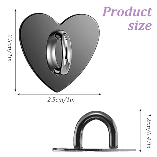 12Pcs Cell Phone Ring Holder,Heart Shaped Phone Finger Ring,4 Color