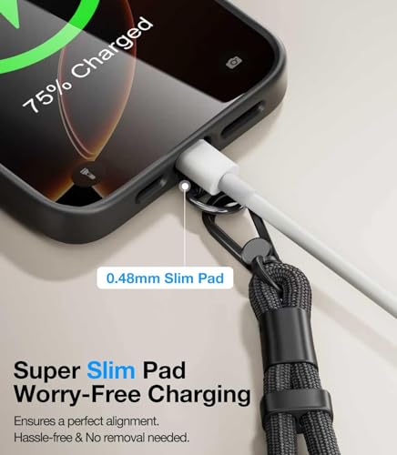 Phone Lanyard, Phone Wrist Strap with 2 Tether Tabs for All Phones, Black - color: Black