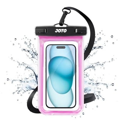 JOTO Up to 7" Universal Waterproof Phone Case for iPhone 17 Air 16 15 14 13 12 11 Plus Pro Max, IPX8 Cellphone Dry Bag XR X SE, Galaxy S23 S22 S21 S20+ S20 S10 Plus Note, Pixel -Pink - color: Magenta, size: 1 Pack