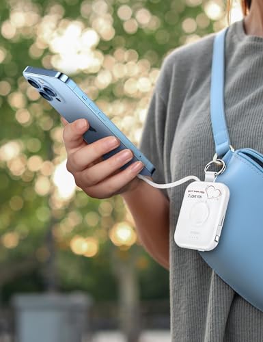 RORRY CharmGo Portable Charger, 5000mAh Portable Charger Power Bank - color: Mom-White