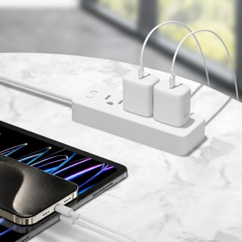 iPhone 17 16 15 Charger Fast Charging 12FT - 20W USB C Charger Block - color: White, size: 12FT