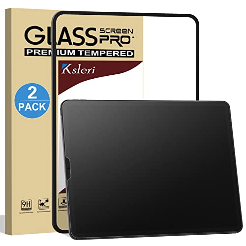 [2 Pack Matte Glass Screen Protector for iPad Air 5/iPad Air 4th Generation 10.9 Inch Bubble Free Anti-Glare Anti-Fingerprint Tempered Glass Film with Alignment Frame - size: iPad Air 5/4 10.9"