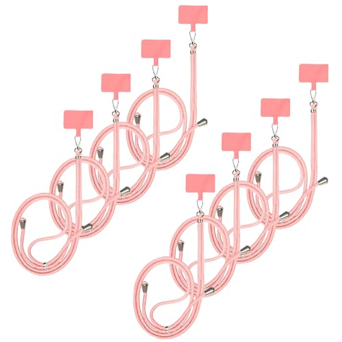 8 Packs Cell Phone Lanyards for Around The Neck,Adjustable Crossbody Phone Strap,Lanyard Phone Holder - color: Pink